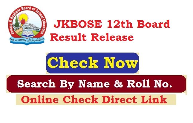 JKBOSE 12th Result 2026 Check By Name & Roll No.